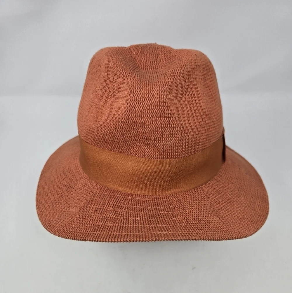 BY ANTHROPOLOGIE ROWAN RANCHER WIDE BRIM FEDORA BURNT ORANGE WOMEN OS BOHO HAT